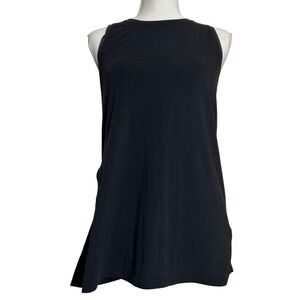 Athleta Black Side Slit Tank Top Women's Size‎ S Flowy Athletic Basic Workout